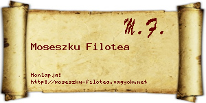 Moseszku Filotea névjegykártya